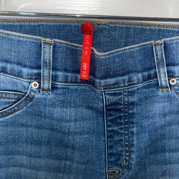 Spanx Wide Leg Blue Denim Jeans XL - Picture 3 of 3